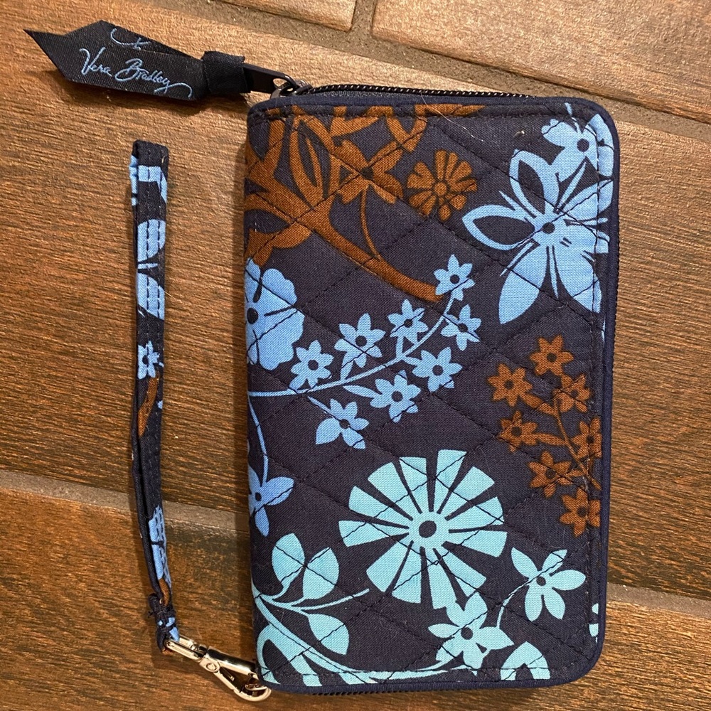blue floral Vera bradly wallet NWOT